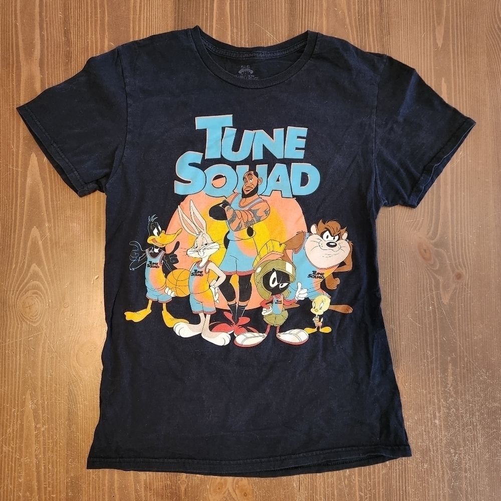 Space Jam A New Legacy LeBron James Tune Squad T-Shirt Size S Black Graphic Tee